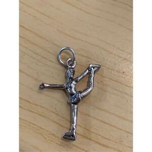 .925 Ice Skater Sterling Silver Jewelry Charm